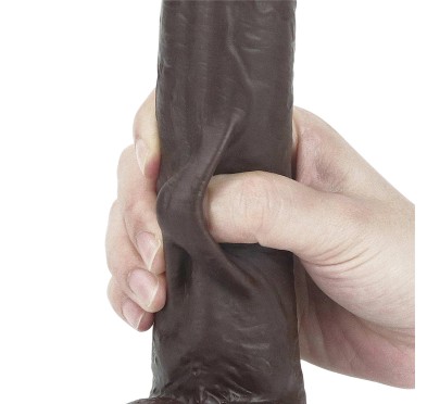 Murzyńskie dildo z dwuwarstwowego materiału 23 cm